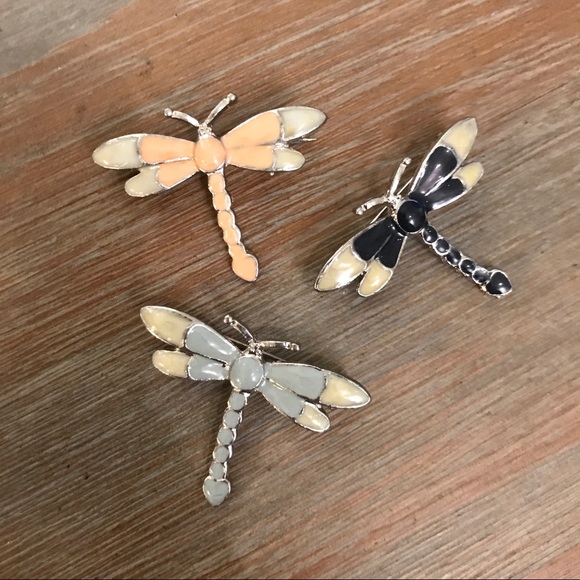 3 Dragonfly Brooches - NWOT - Picture 1 of 4